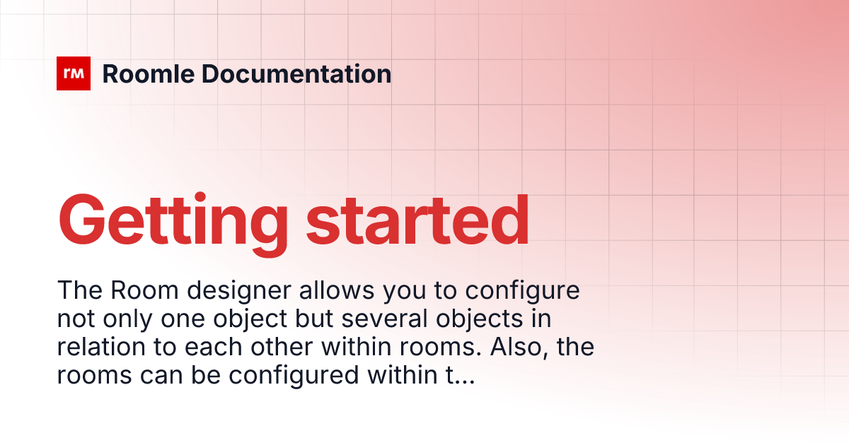 Getting started | Roomle Documentation