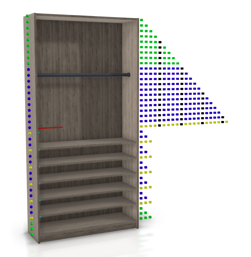 debug geometry of the wardrobe docking